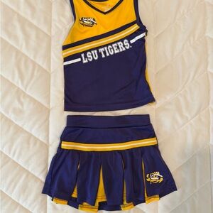 Colosseum Toddler Cheer Top in Yellow and Purple